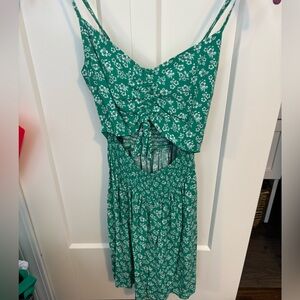Hollister Green Floral Romper, size S